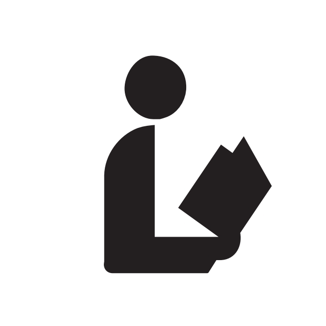 Library. A library is located nearby in this direction — reduce speed in the surrounding area.