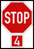 4-way stop. Traffic from all four directions must stop and proceed only when it is safe.