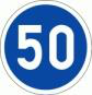 Minimum speed. You must not drive slower than the speed shown while this sign applies.