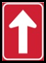One-way road. Traffic on this road moves in one direction only.