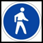 Pedestrians only. Only pedestrians may use this road or part of the road.