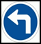 Turn left only. You may only turn left at the point controlled by this sign.