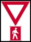 Yield to pedestrians. You must give priority to pedestrians crossing the road or wanting to cross.