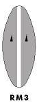 Channelizing line. This line separates traffic moving in the same direction and must not be crossed.