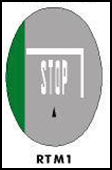 Stop line. This road marking shows where you must bring your vehicle to a standstill.